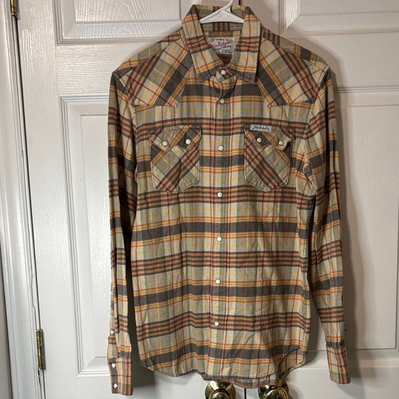 True Religion Multicolor Plaid Casual Shirt Sz M EUC - Picture 1 of 5